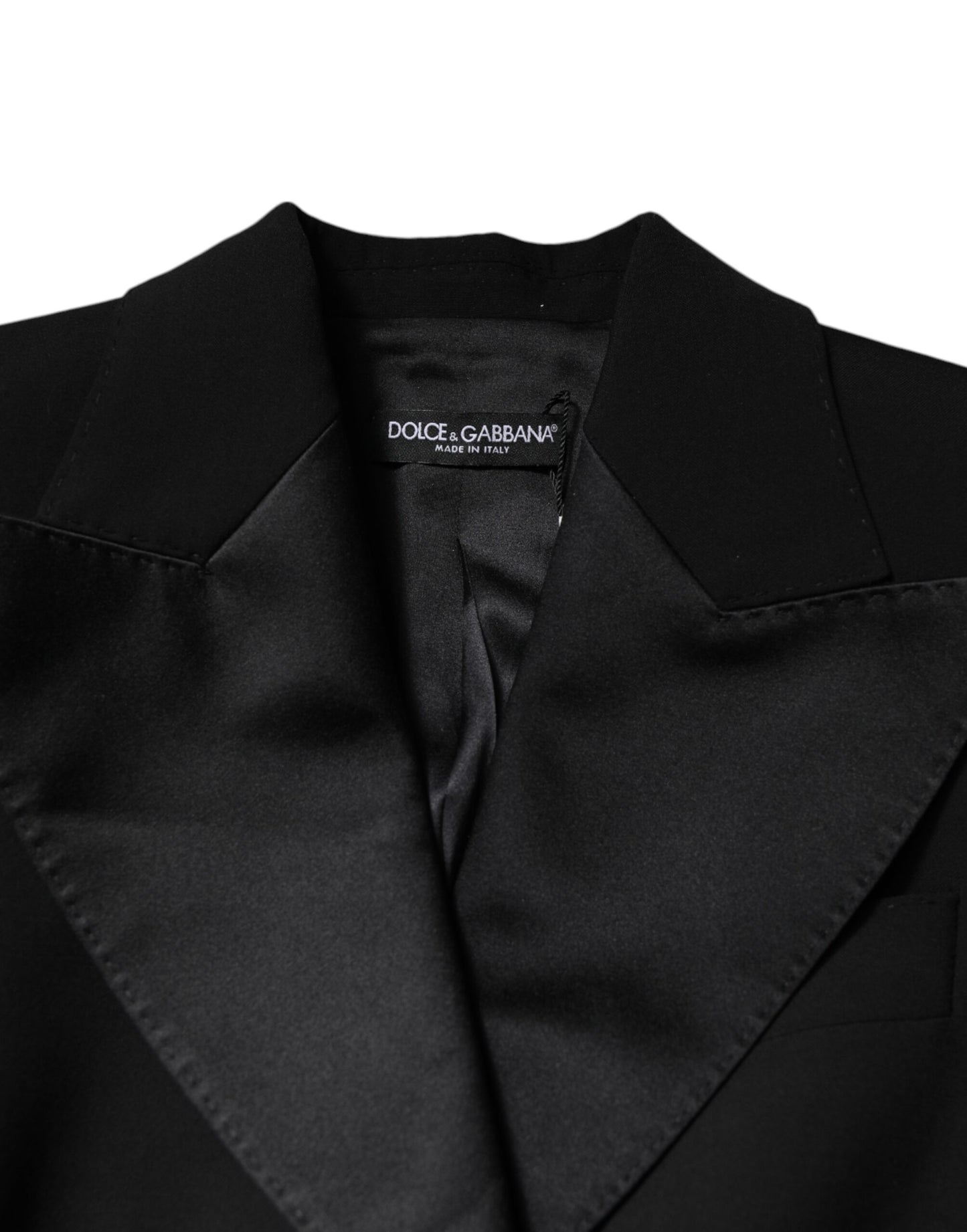 Dolce & Gabbana Black Wool Jumpsuit Dress Women Coat Jacket Dolce & Gabbana