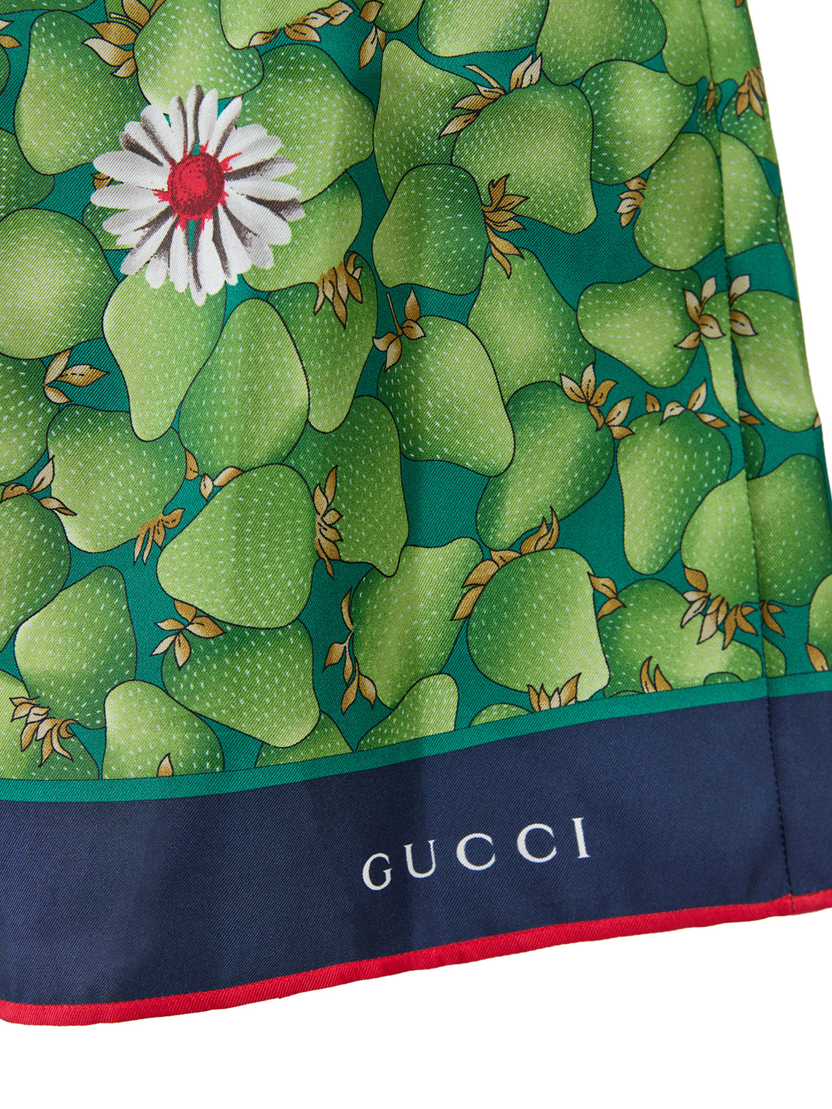 Gucci Green Flower Printed Silk Shorts Gucci