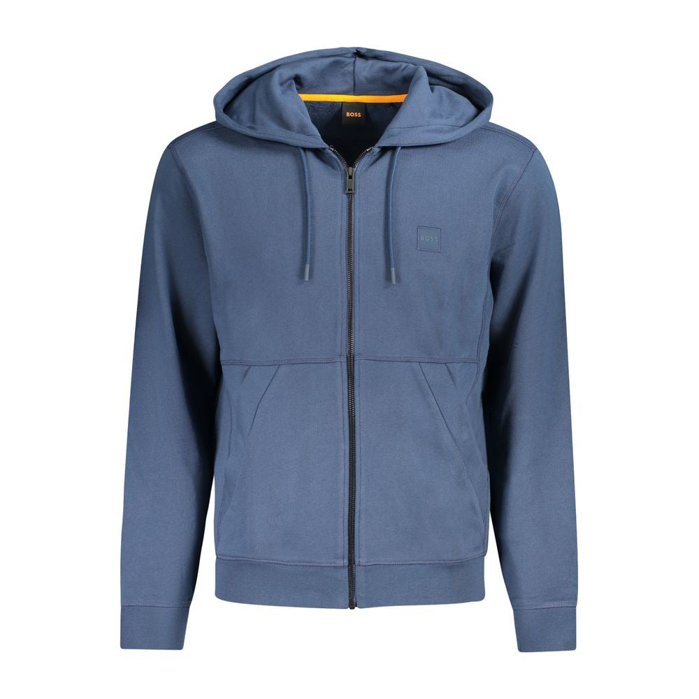 Hugo Boss Blue Cotton Sweater Hugo Boss