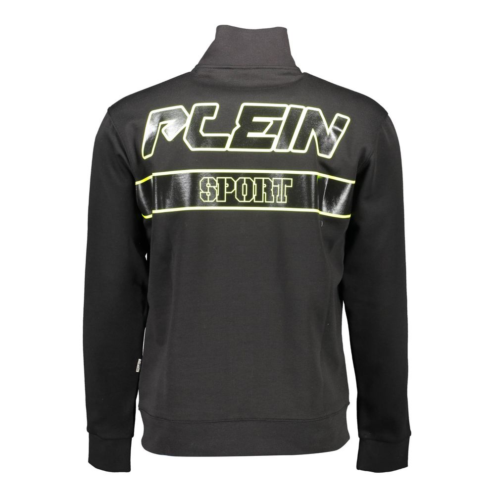 Plein Sport Black Cotton Sweater Plein Sport
