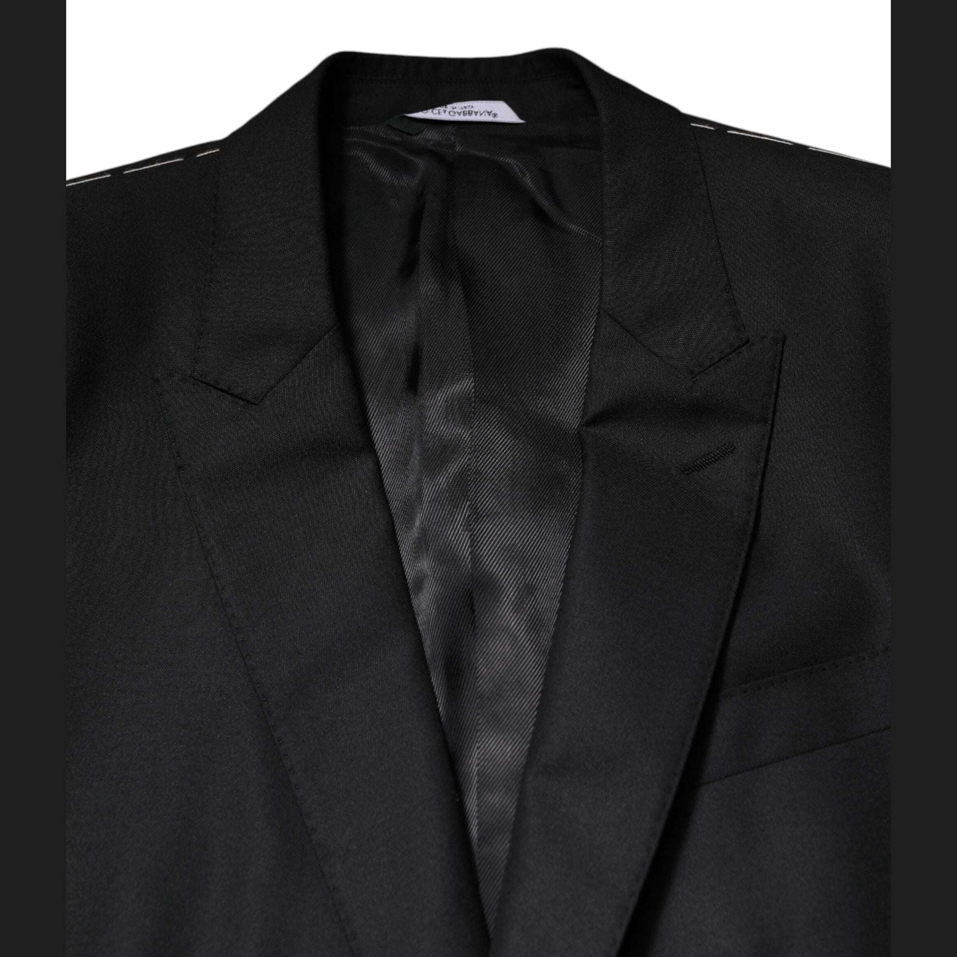 Dolce & Gabbana Black Single Breasted Suit 2 Piece Jacket Dolce & Gabbana