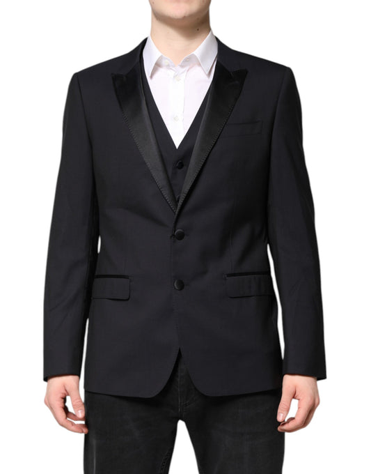 Dolce & Gabbana Dark Blue MARTINI Wool Suit 2 Piece Jacket Dolce & Gabbana