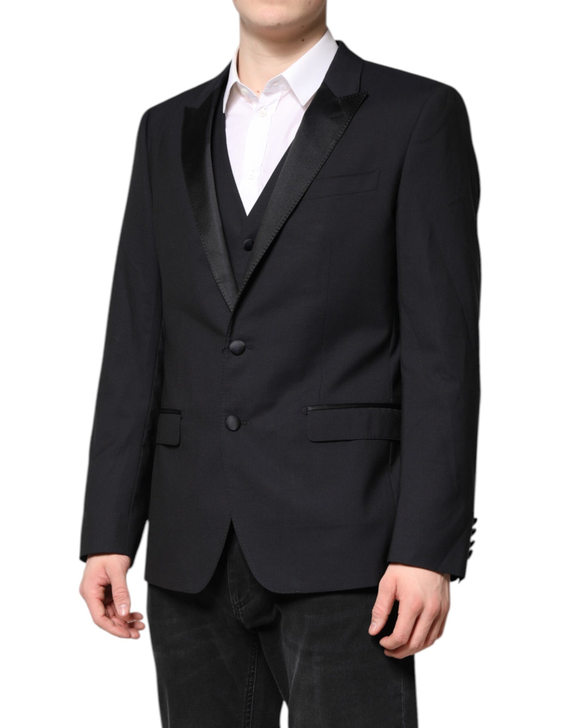 Dolce & Gabbana Dark Blue MARTINI Wool Suit 2 Piece Jacket Dolce & Gabbana