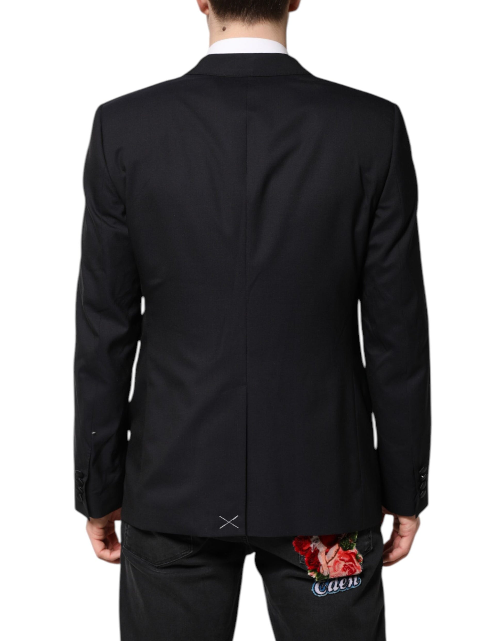 Dolce & Gabbana Dark Blue MARTINI Wool Suit 2 Piece Jacket Dolce & Gabbana