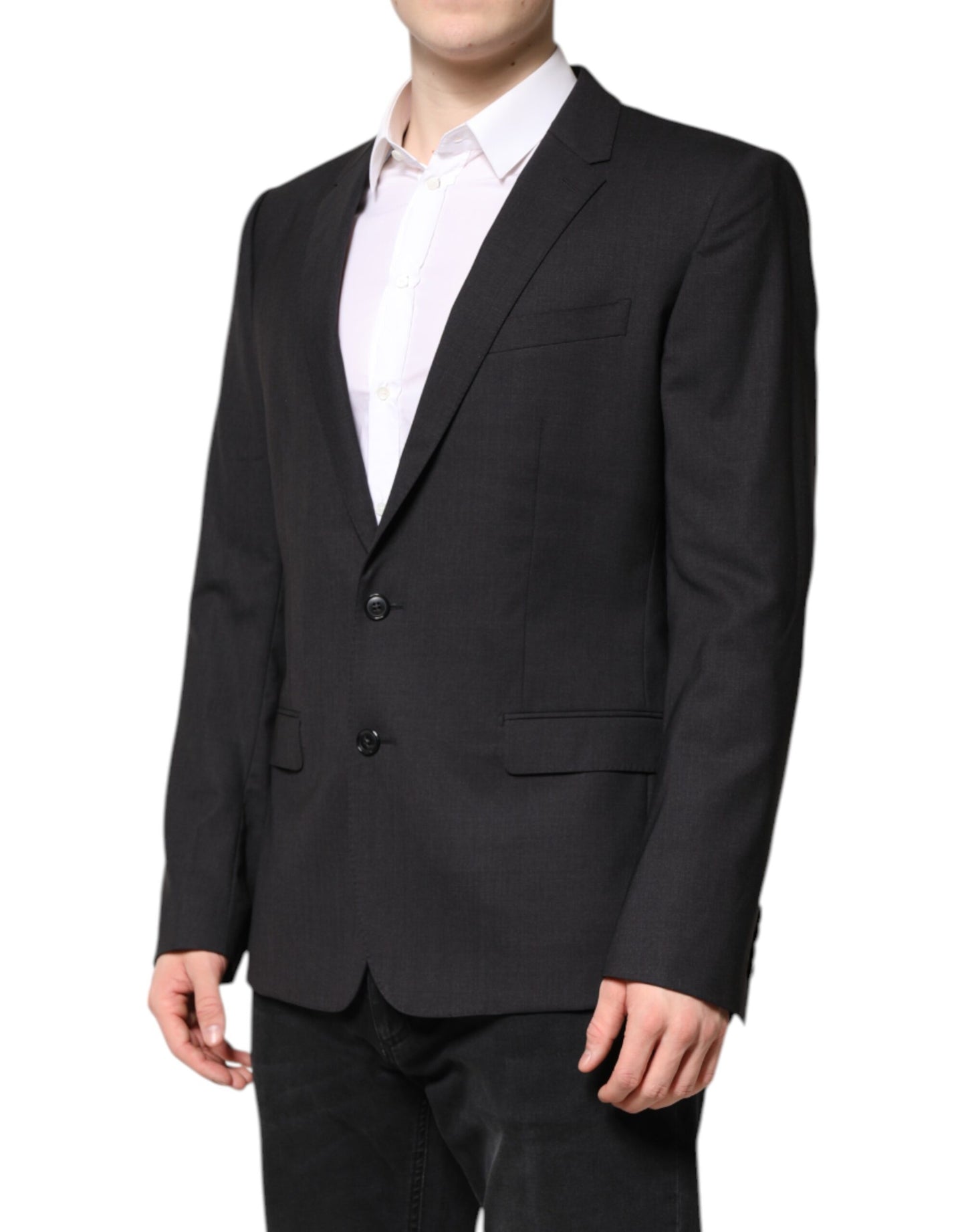Dolce & Gabbana Dark Gray MARTINI Single Breasted Jacket Dolce & Gabbana