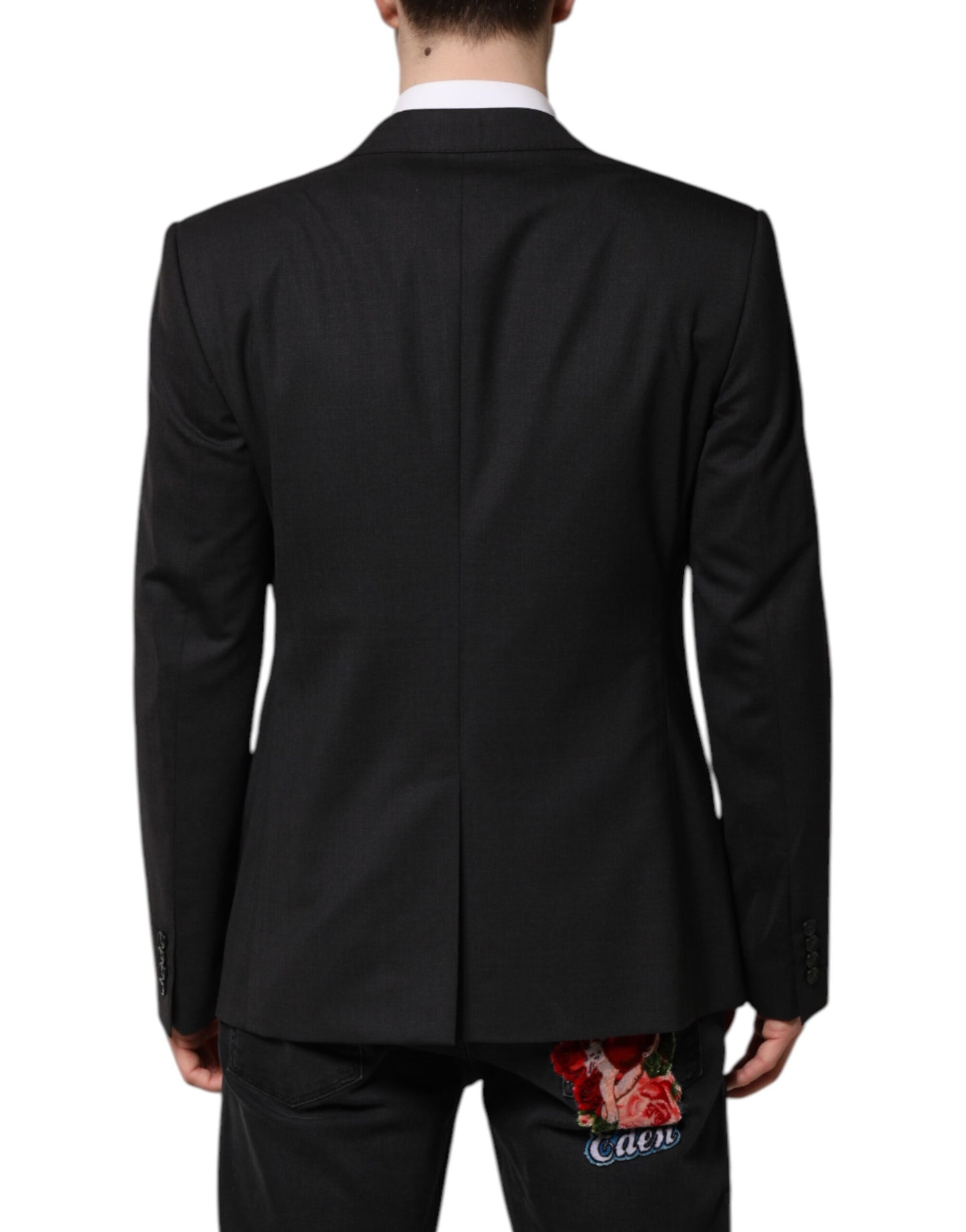 Dolce & Gabbana Dark Gray MARTINI Single Breasted Jacket Dolce & Gabbana