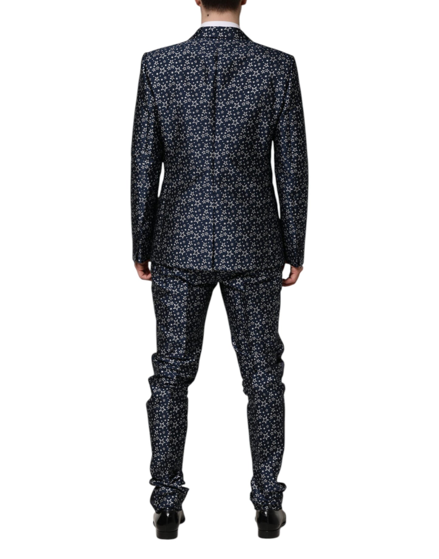 Dolce & Gabbana Blue MARTINI Star Jacquard 3 Piece Suit Dolce & Gabbana