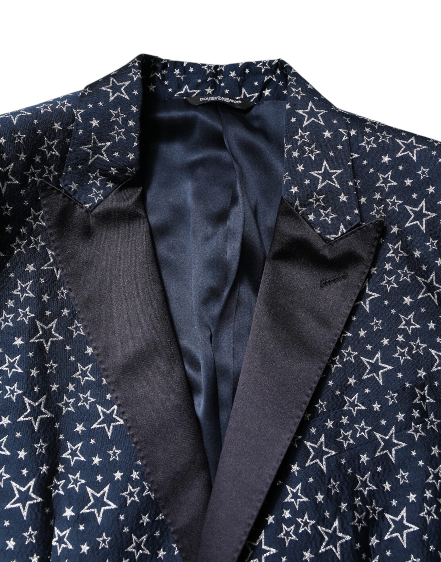 Dolce & Gabbana Blue MARTINI Star Jacquard 3 Piece Suit Dolce & Gabbana