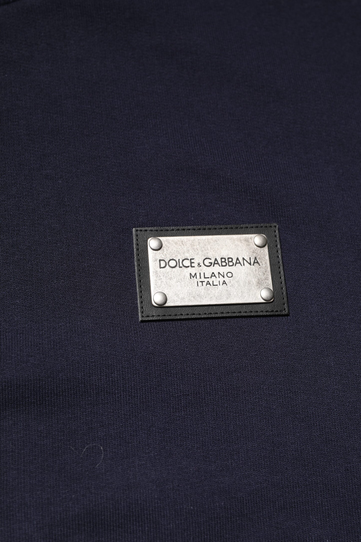 Dolce & Gabbana Dark Blue Logo Crew Neck Pullover Sweater Dolce & Gabbana
