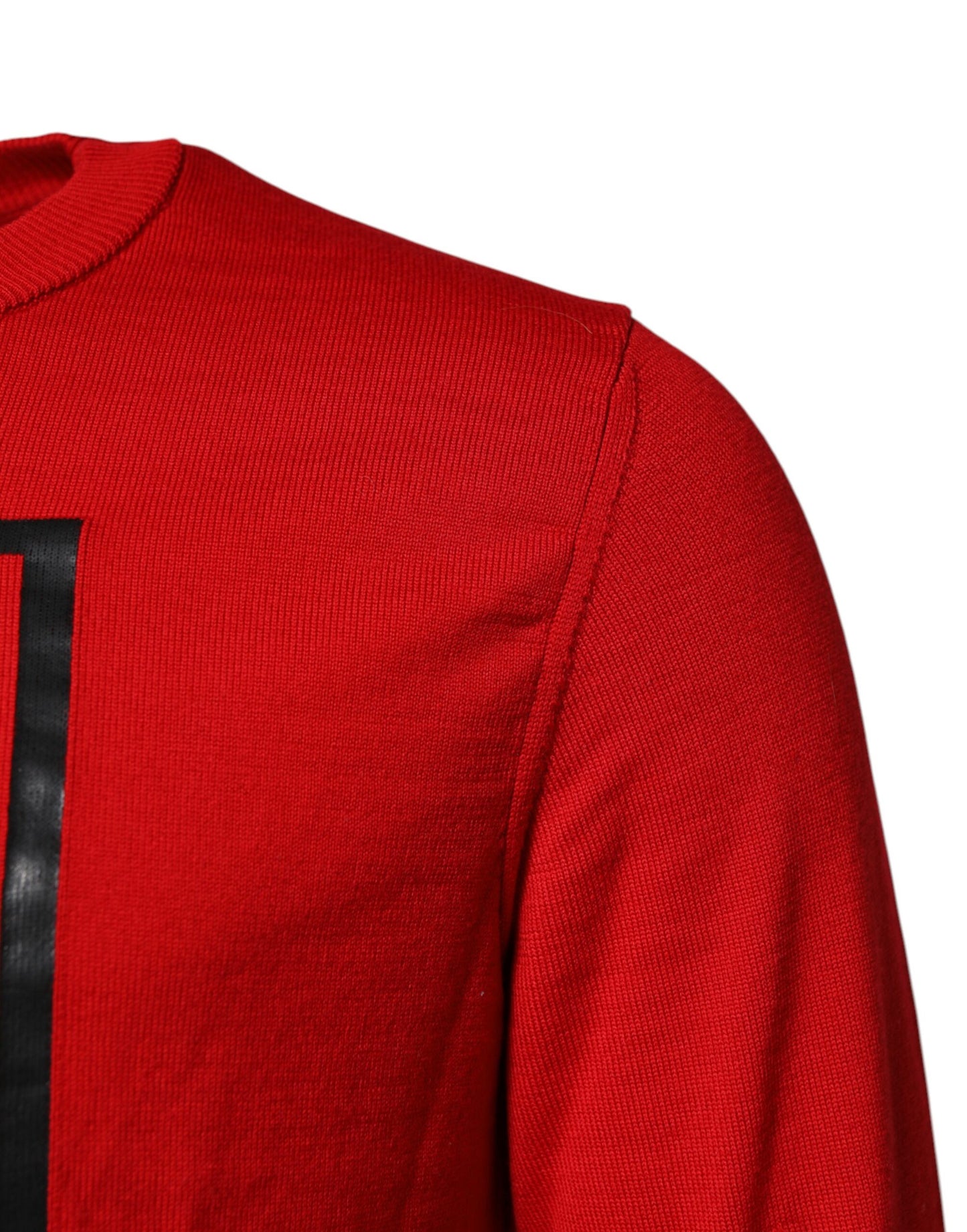 Dolce & Gabbana Red Eye Print Crew Neck Men Pullover Sweater Dolce & Gabbana