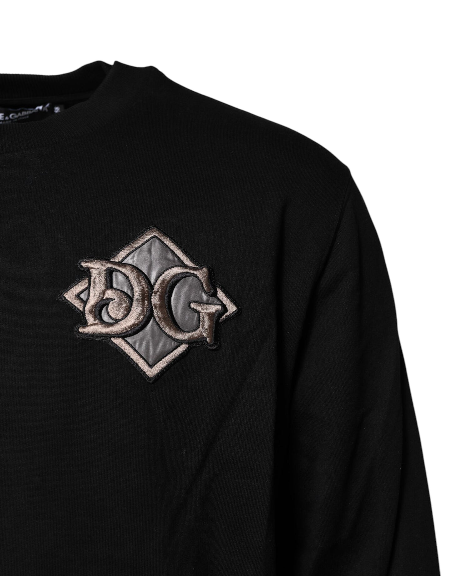 Dolce & Gabbana Black Logo Embroidery Sweatshirt Sweater Dolce & Gabbana