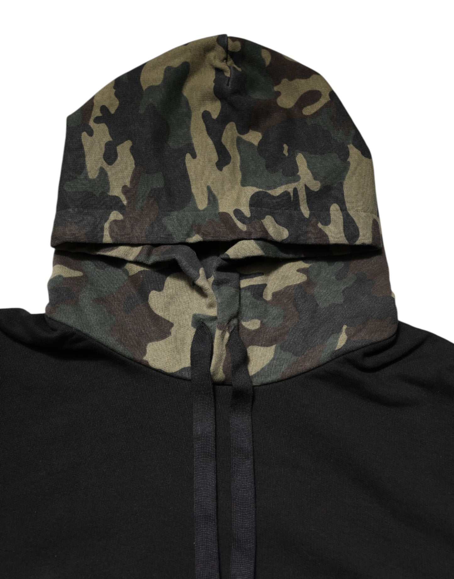 Dolce & Gabbana Black Camouflage Hooded Sweatshirt Sweater Dolce & Gabbana