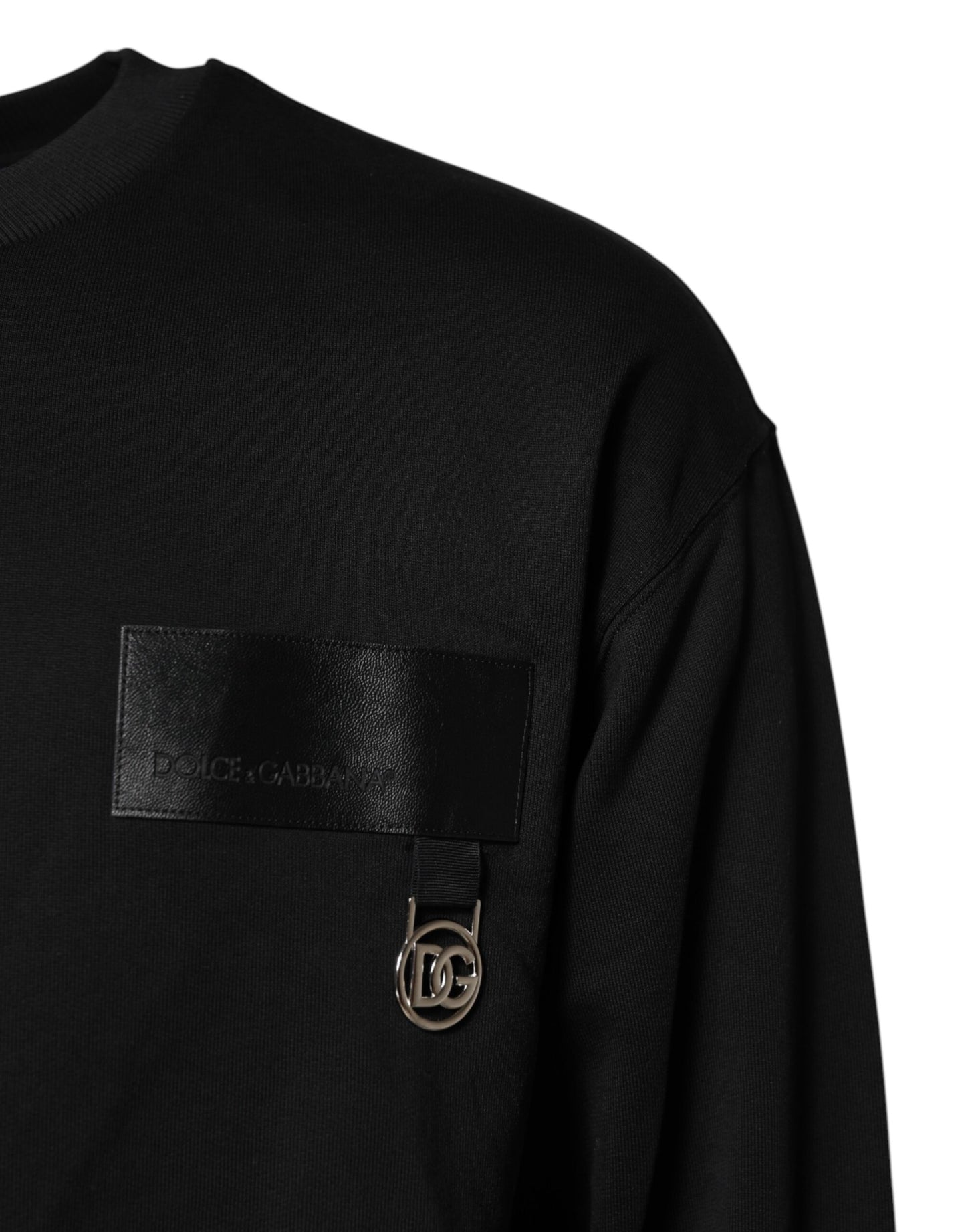 Dolce & Gabbana Black DG Logo Crew Neck Sweatshirt Sweater Dolce & Gabbana
