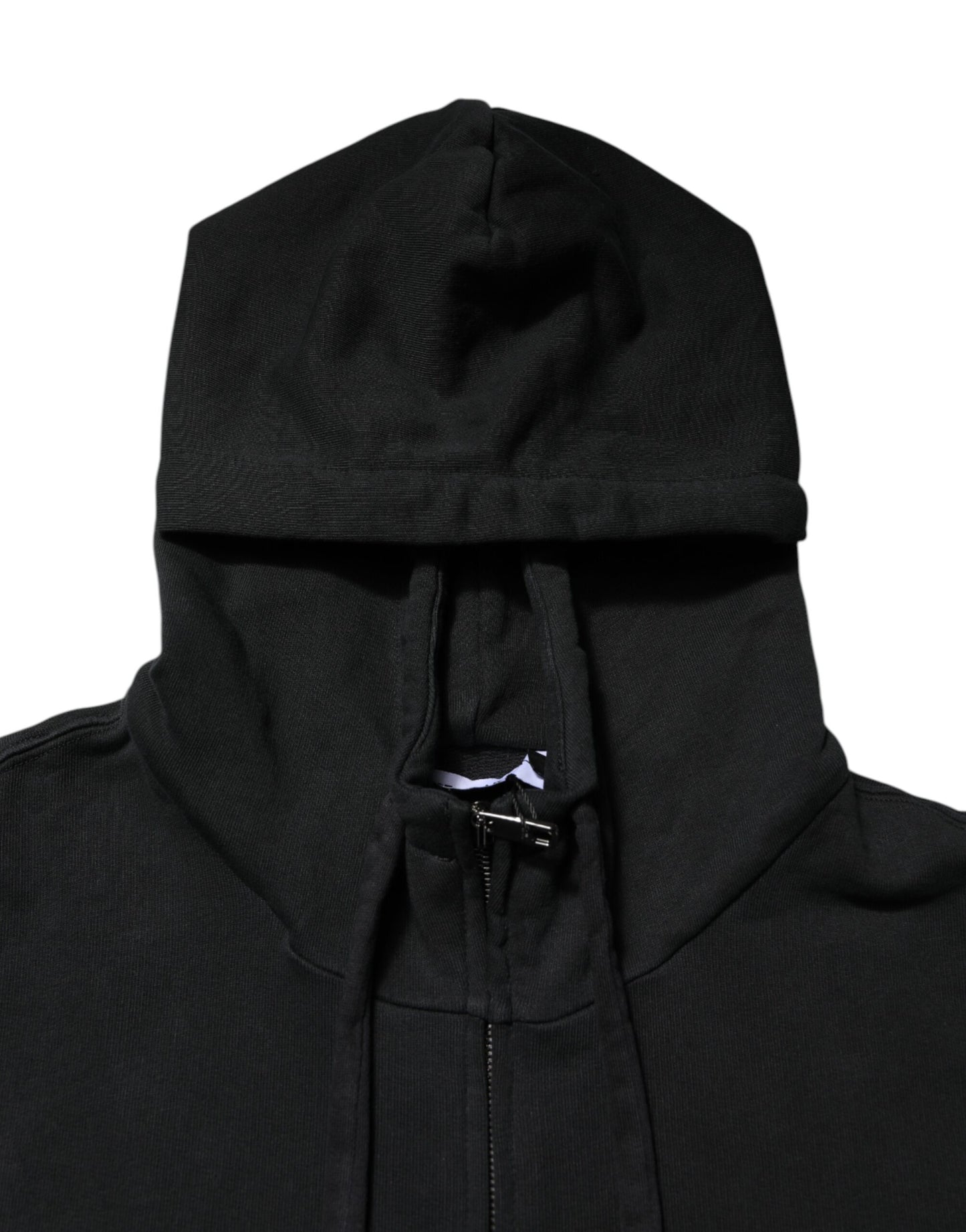 Dolce & Gabbana Black Logo Full Zip Hooded Men Sweatshirt Sweater Dolce & Gabbana