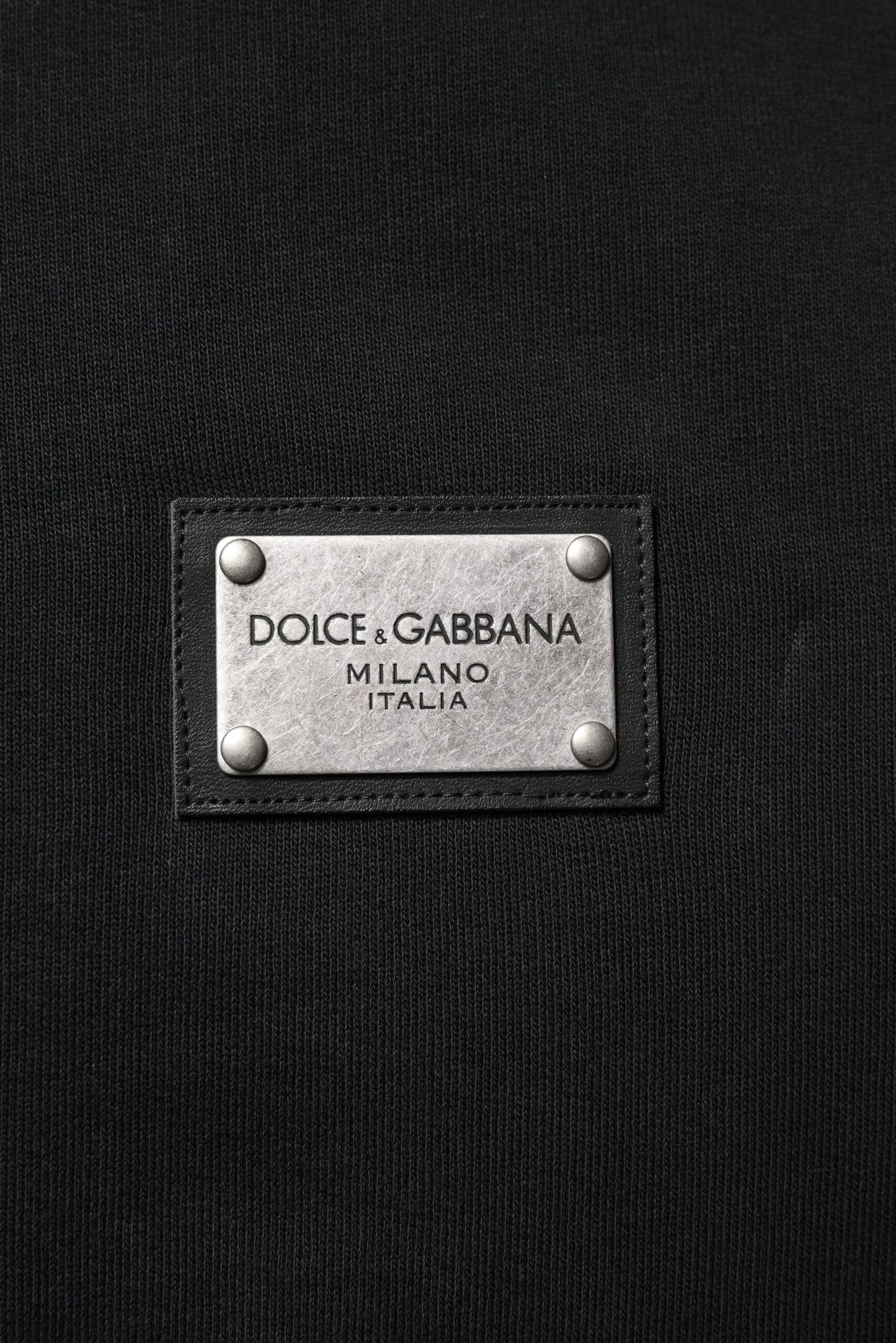Dolce & Gabbana Black Logo Full Zip Hooded Men Sweatshirt Sweater Dolce & Gabbana