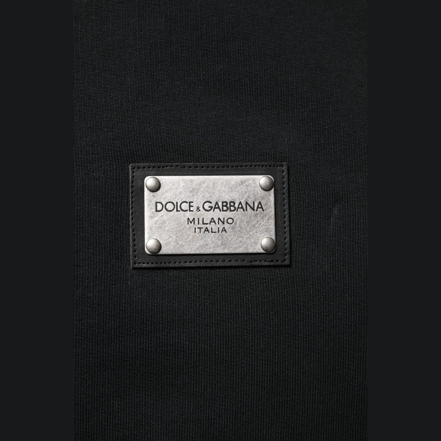 Dolce & Gabbana Black Logo Full Zip Hooded Men Sweatshirt Sweater Dolce & Gabbana