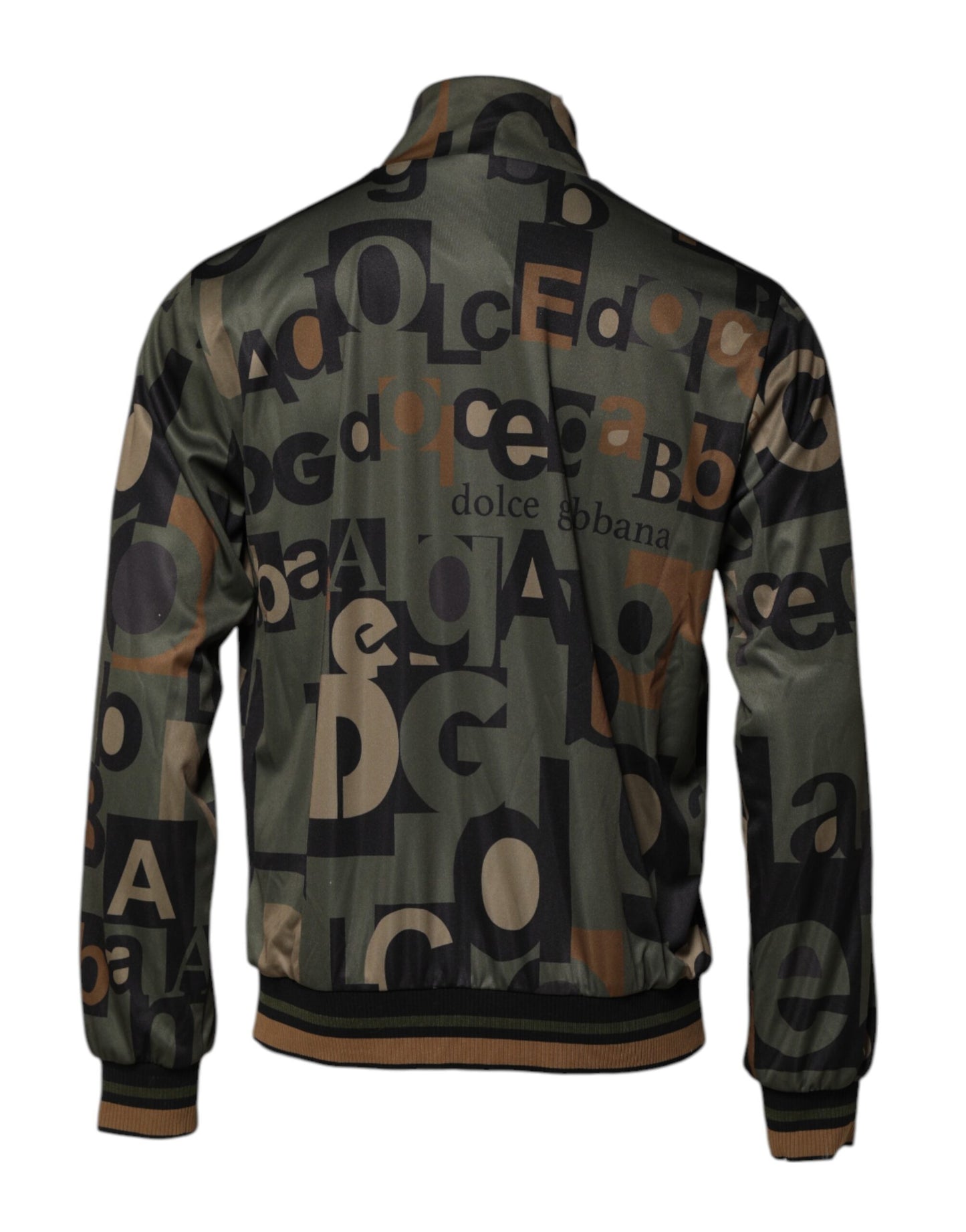 Dolce & Gabbana Multicolor Logo Full Zip Men Bomber Sweater Dolce & Gabbana