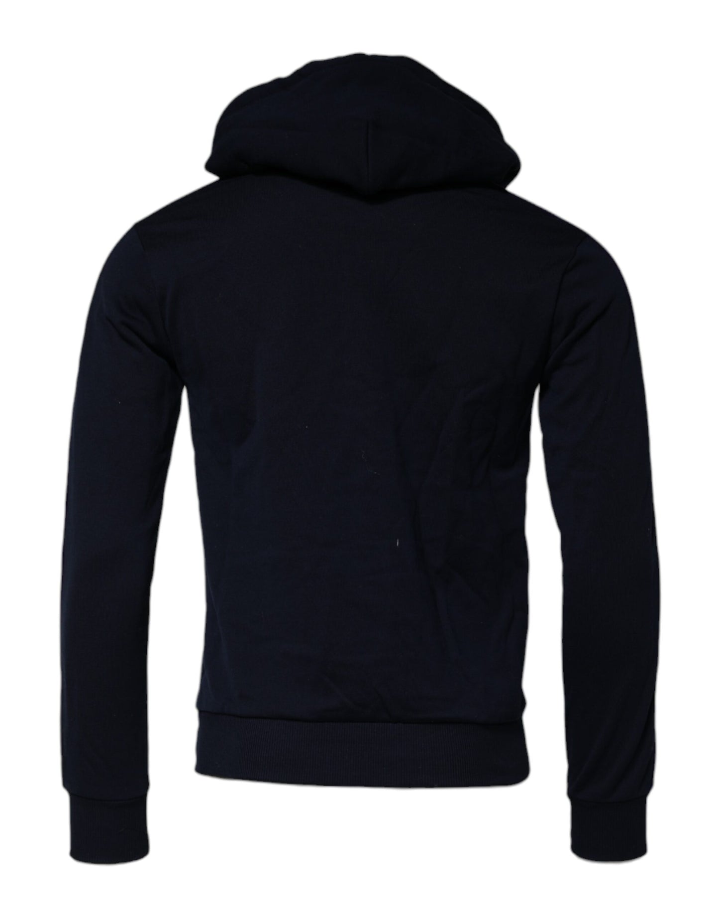 Dolce & Gabbana Black Crown Cotton Hooded Sweatshirt Sweater Dolce & Gabbana
