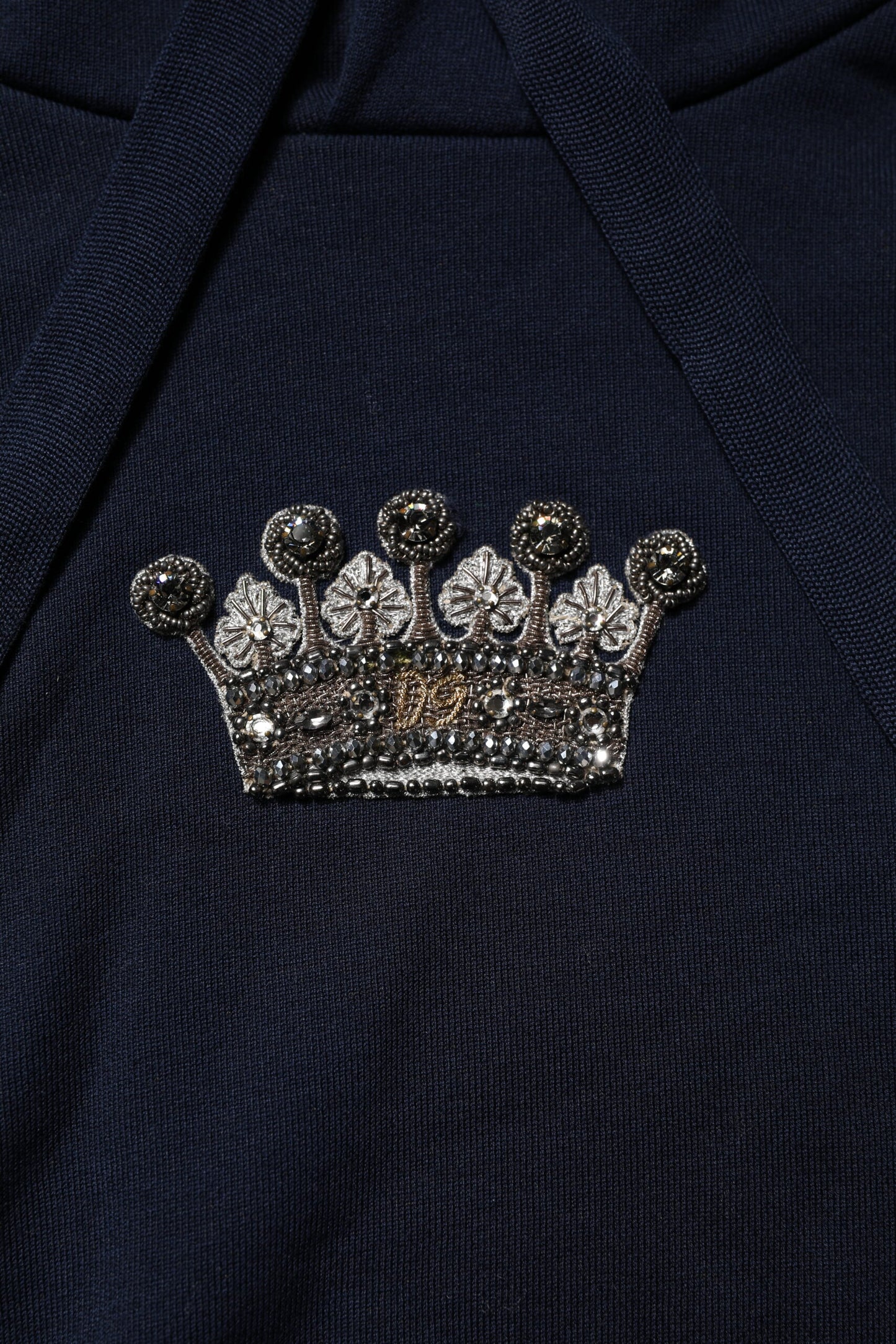 Dolce & Gabbana Black Crown Cotton Hooded Sweatshirt Sweater Dolce & Gabbana