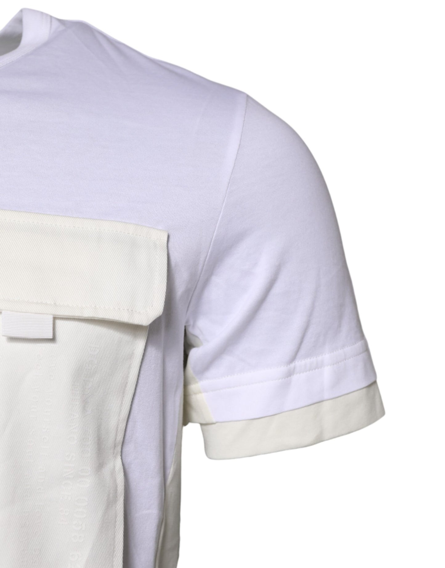 Dolce & Gabbana White Cotton Pocket Short Sleeves T-shirt Dolce & Gabbana