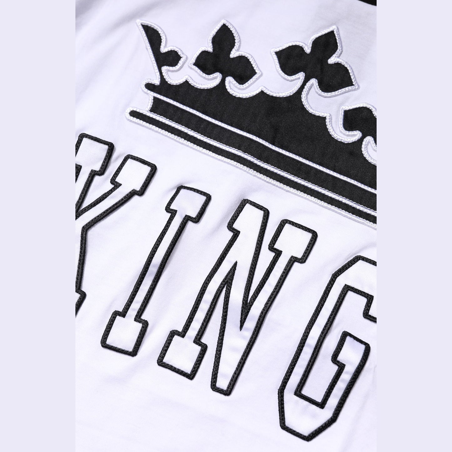 Dolce & Gabbana White Cotton Crown King Embroidery T-shirt
