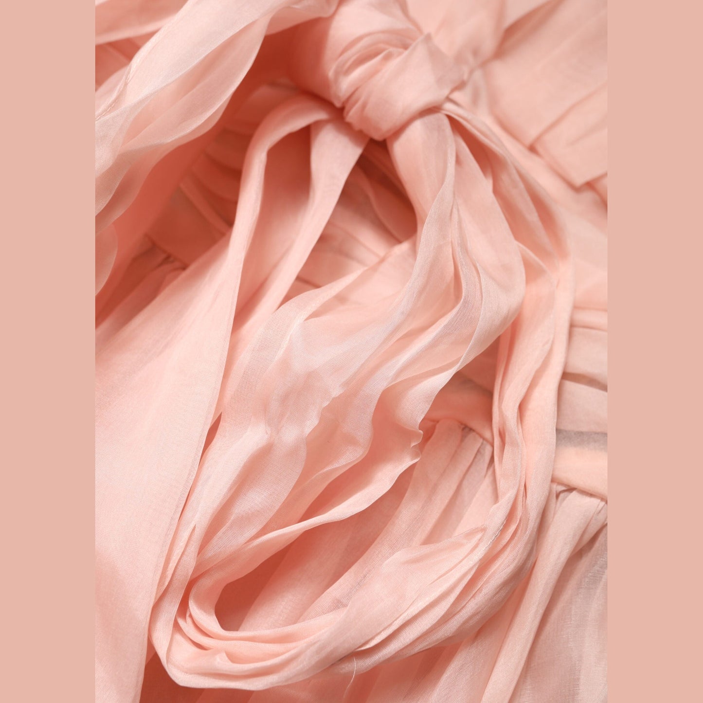 Dolce & Gabbana Pink Silk Chiffon A-line Pleated Midi Dress