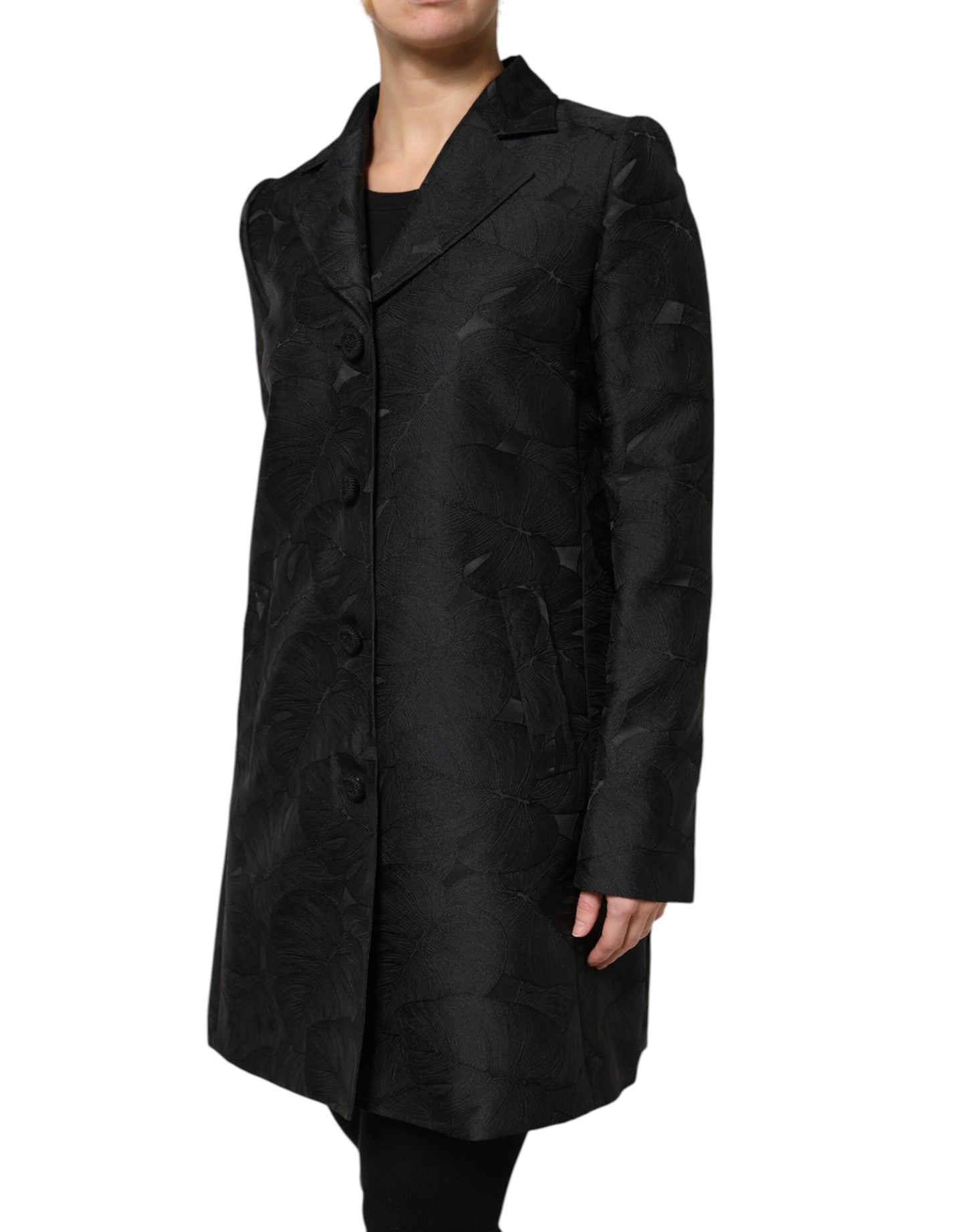 Dolce & Gabbana Black Single Breasted Trench Coat Jacket Dolce & Gabbana