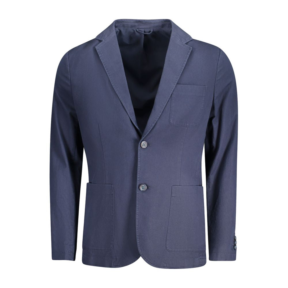 Guess Jeans Blue Cotton Mens Jacket Guess Jeans