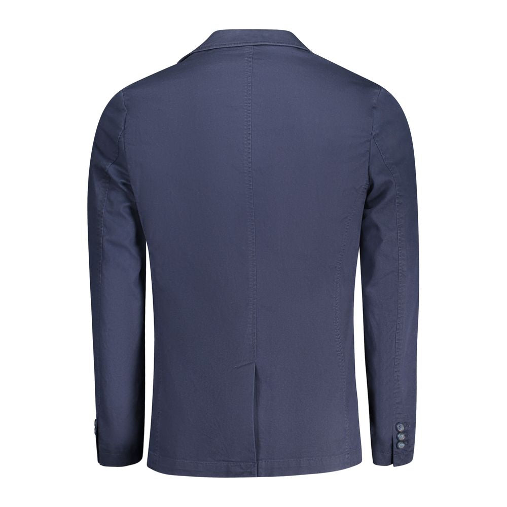 Guess Jeans Blue Cotton Mens Jacket Guess Jeans