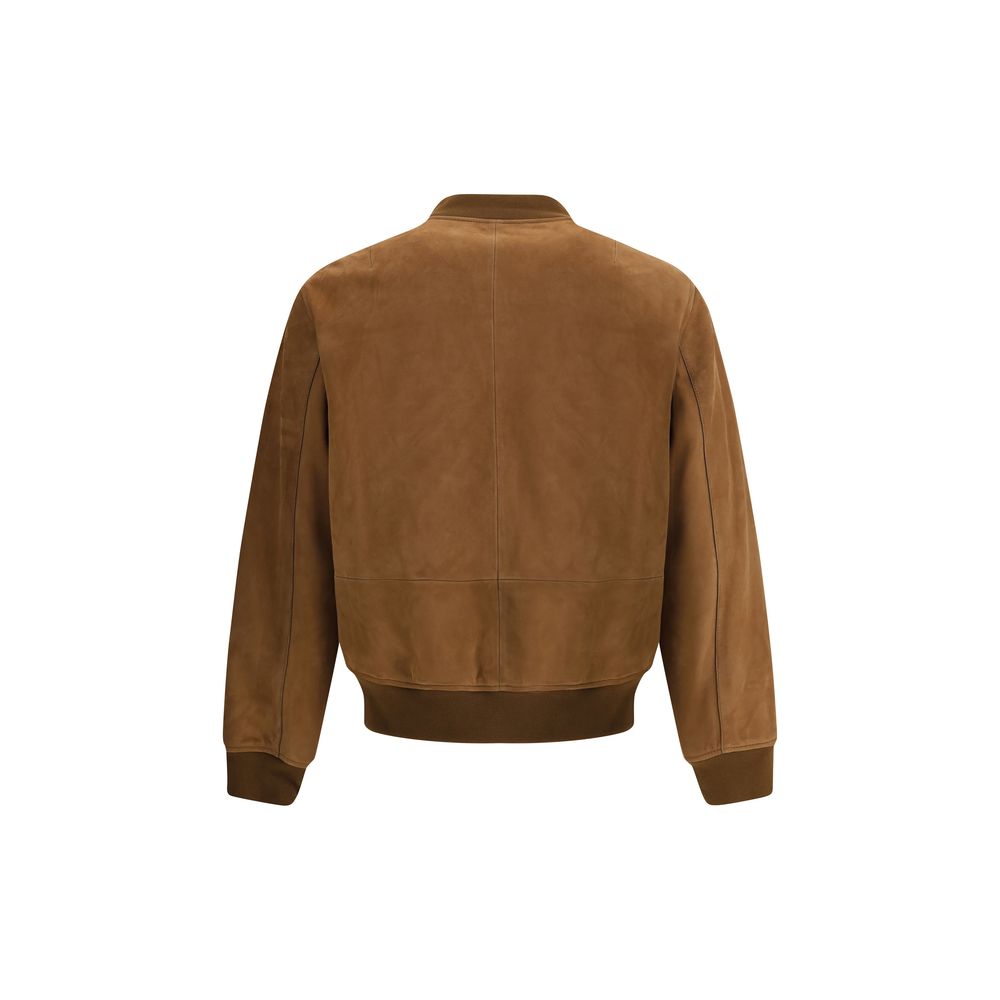 Yves Salomon Suede Bomber Jacket Yves Salomon