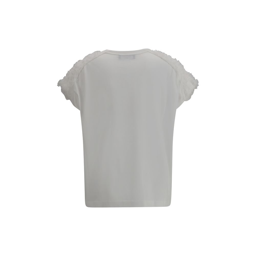 Fabiana Filippi T-Shirt with tulle appliqués Fabiana Filippi