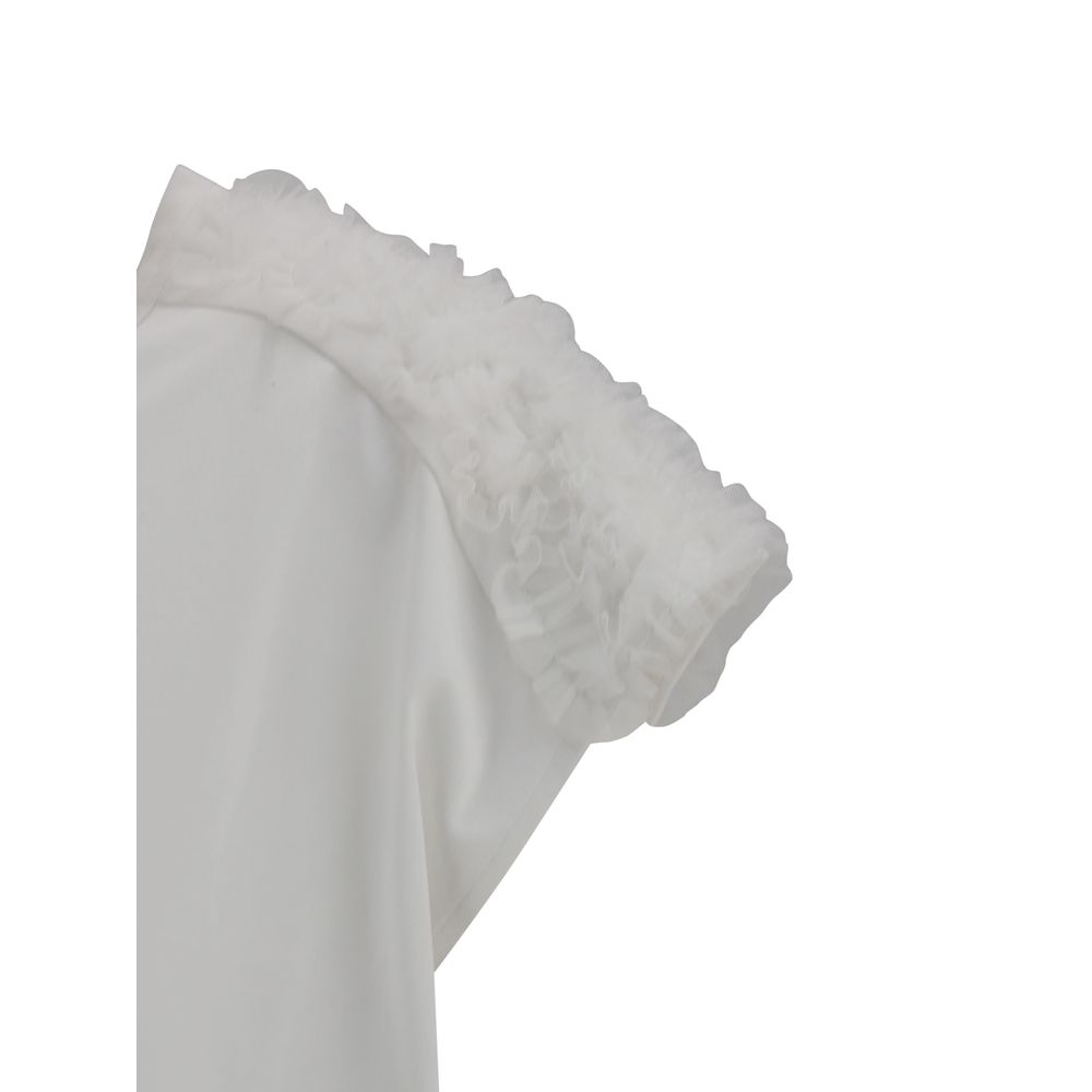 Fabiana Filippi T-Shirt with tulle appliqués Fabiana Filippi