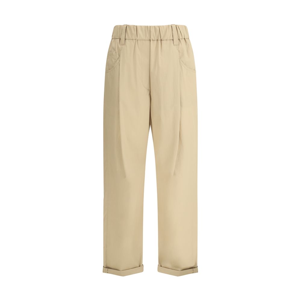 Brunello Cucinelli Cotton Elasticated Pants Brunello Cucinelli