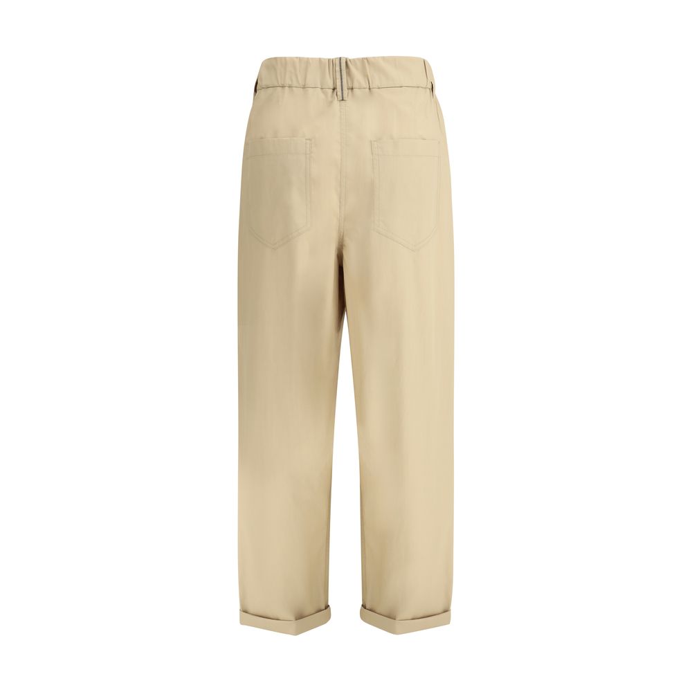 Brunello Cucinelli Cotton Elasticated Pants Brunello Cucinelli