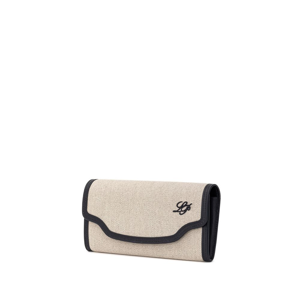 Loro Piana Beige Fabric And Leather Wallet Loro Piana