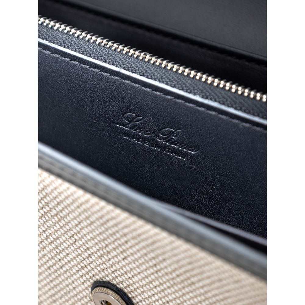 Loro Piana Beige Fabric And Leather Wallet Loro Piana
