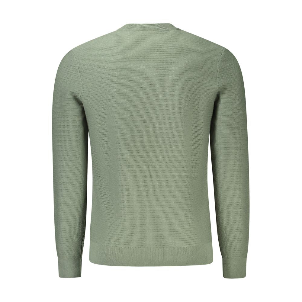 Hugo Boss Green Cotton Men Sweater Hugo Boss
