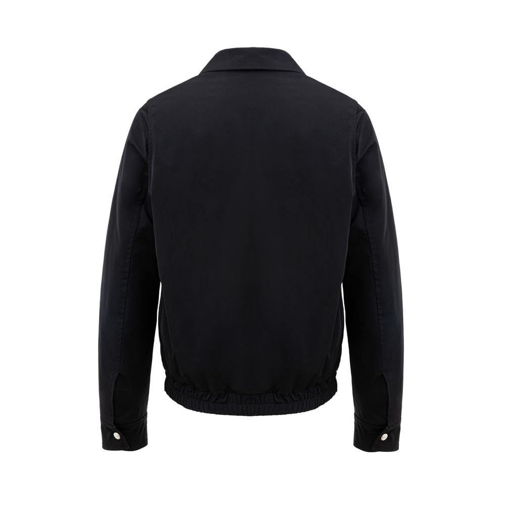 Ami Paris Black Polyester Jackets & Coat Ami Paris