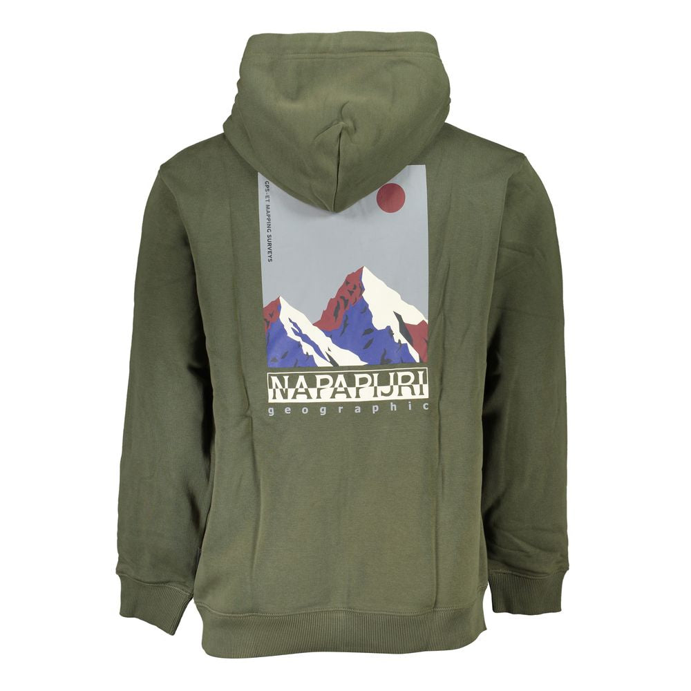 Napapijri Green Cotton Men Sweater Napapijri