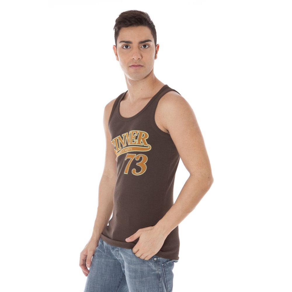 Zuelements Marrone Cotton Mens T-Shirt Zuelements