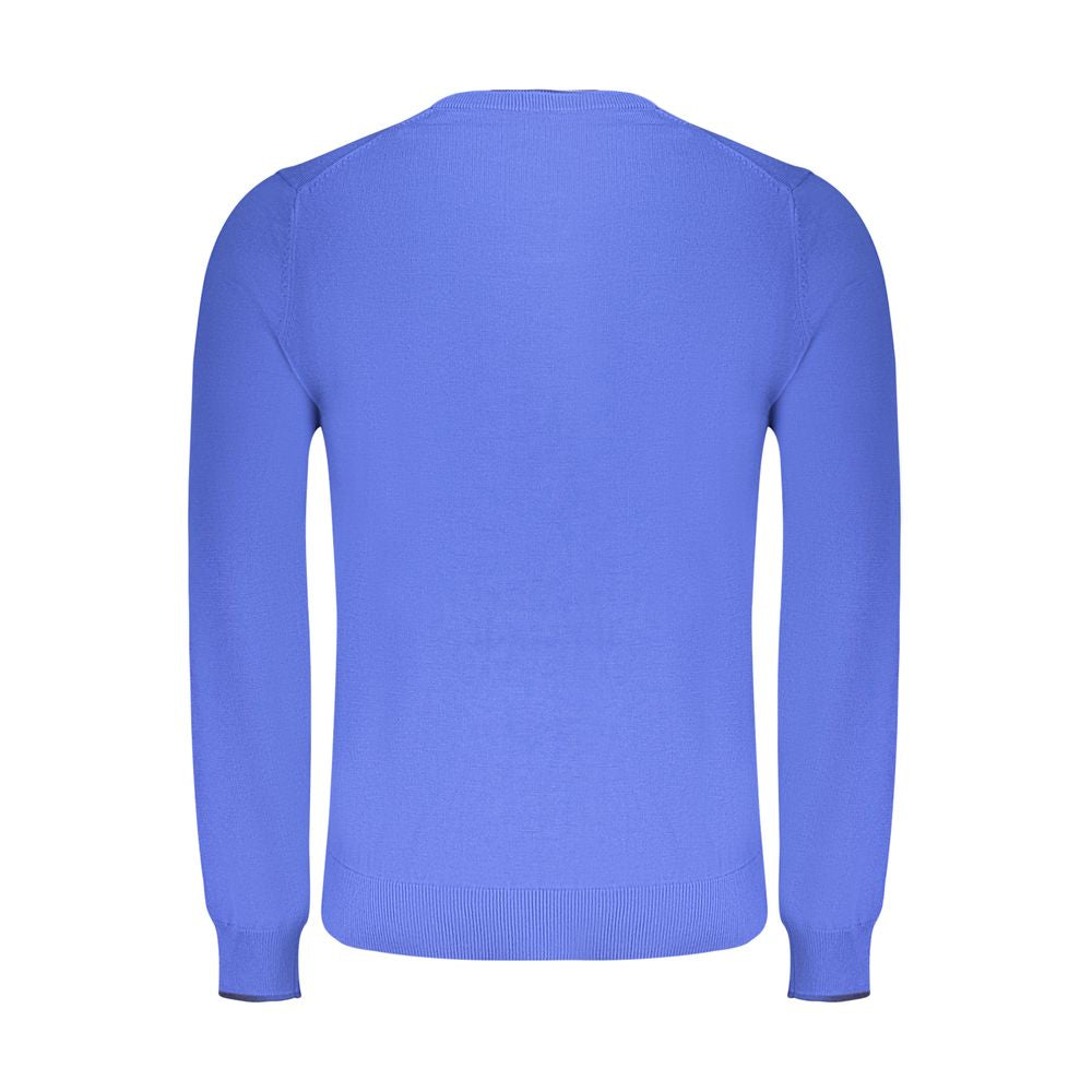 North Sails Blue Cotton Men Sweater North Sails