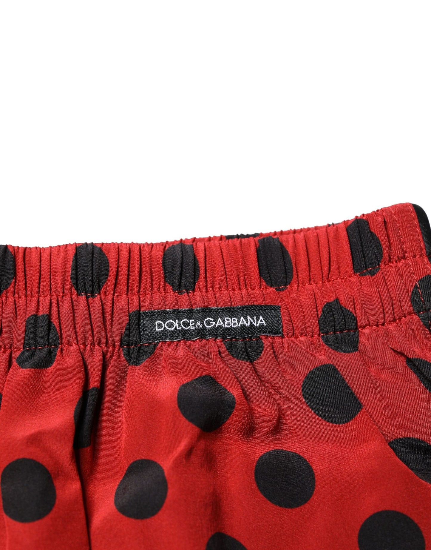 Dolce & Gabbana Red Silk Polka Dot Boxer Shorts Underwear Dolce & Gabbana