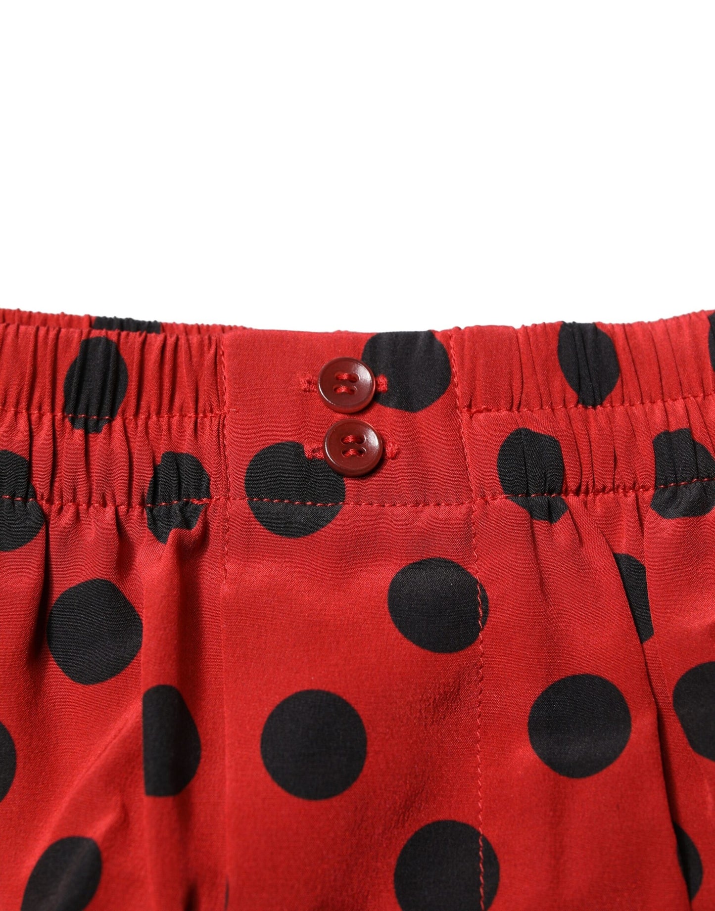 Dolce & Gabbana Red Silk Polka Dot Boxer Shorts Underwear Dolce & Gabbana