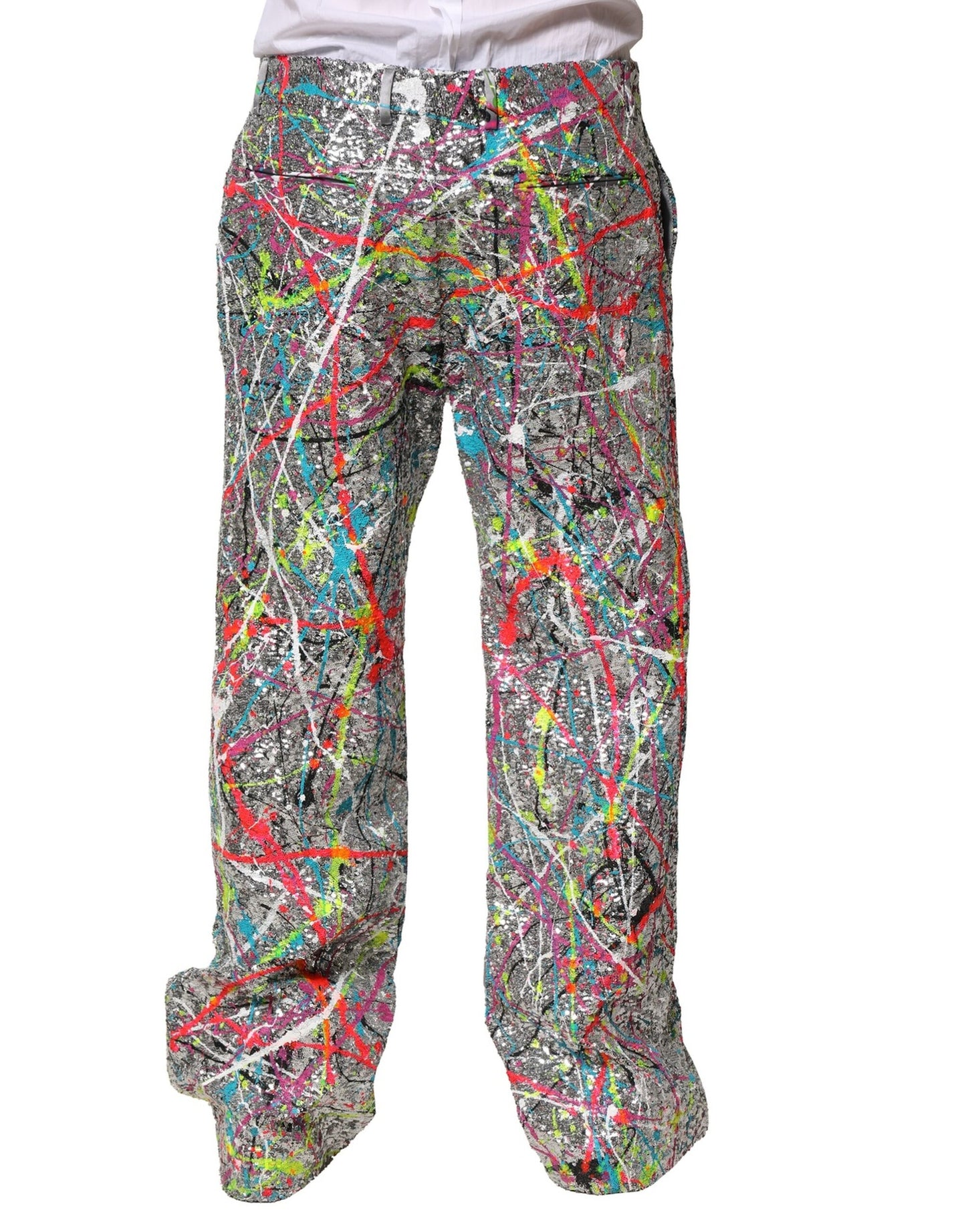 Dolce & Gabbana Multicolor Sequined Embellished Pants Dolce & Gabbana