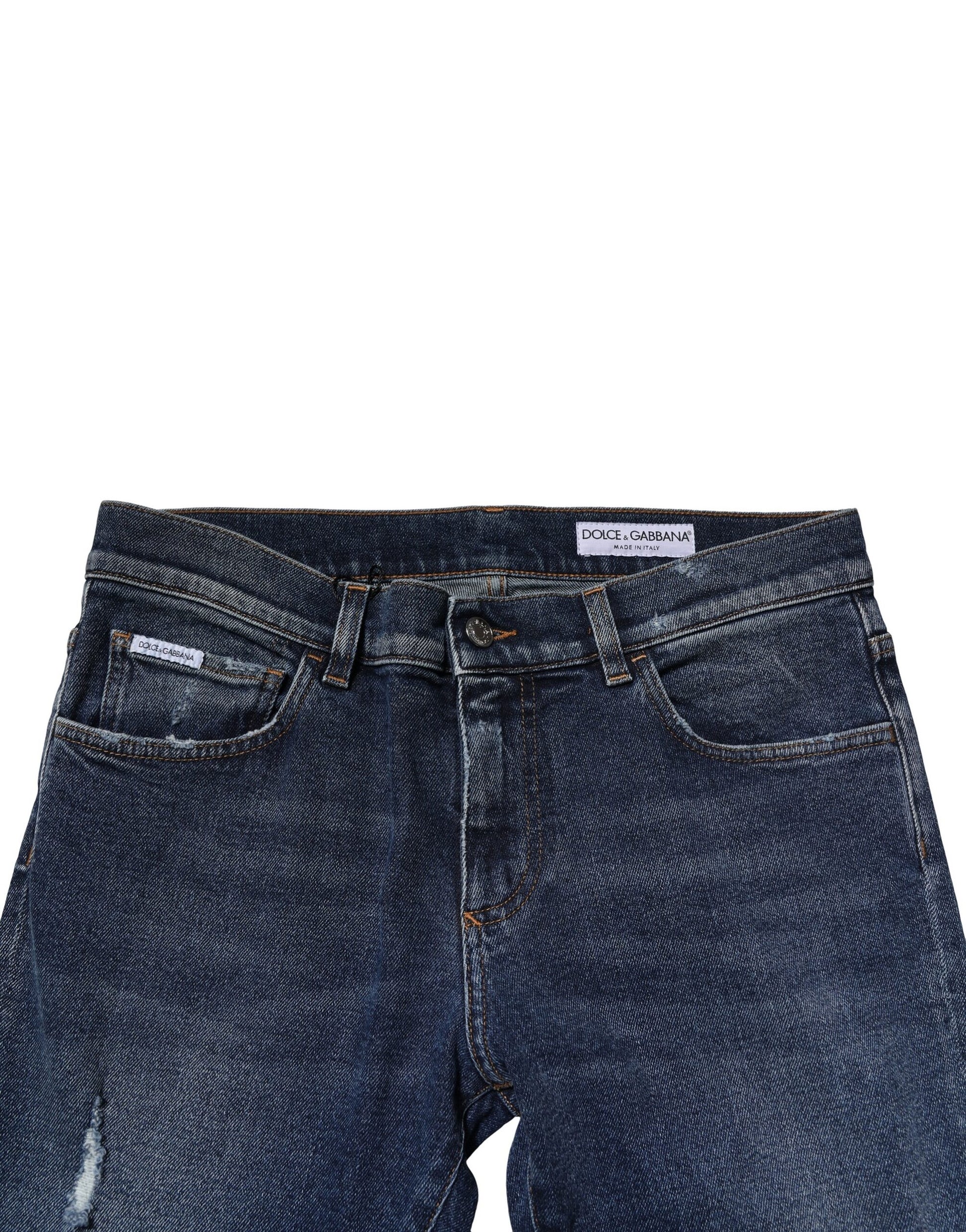 Dolce & Gabbana Blue Washed Skinny Cotton Denim Jeans Dolce & Gabbana