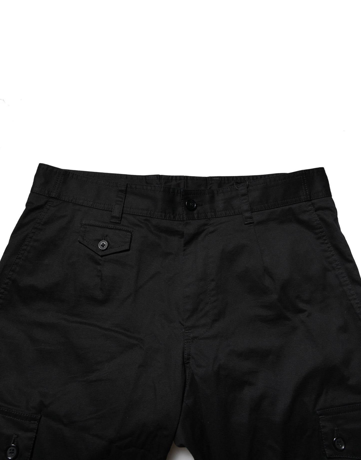 Dolce & Gabbana Black Cotton Dress Slim Formal Pants Dolce & Gabbana