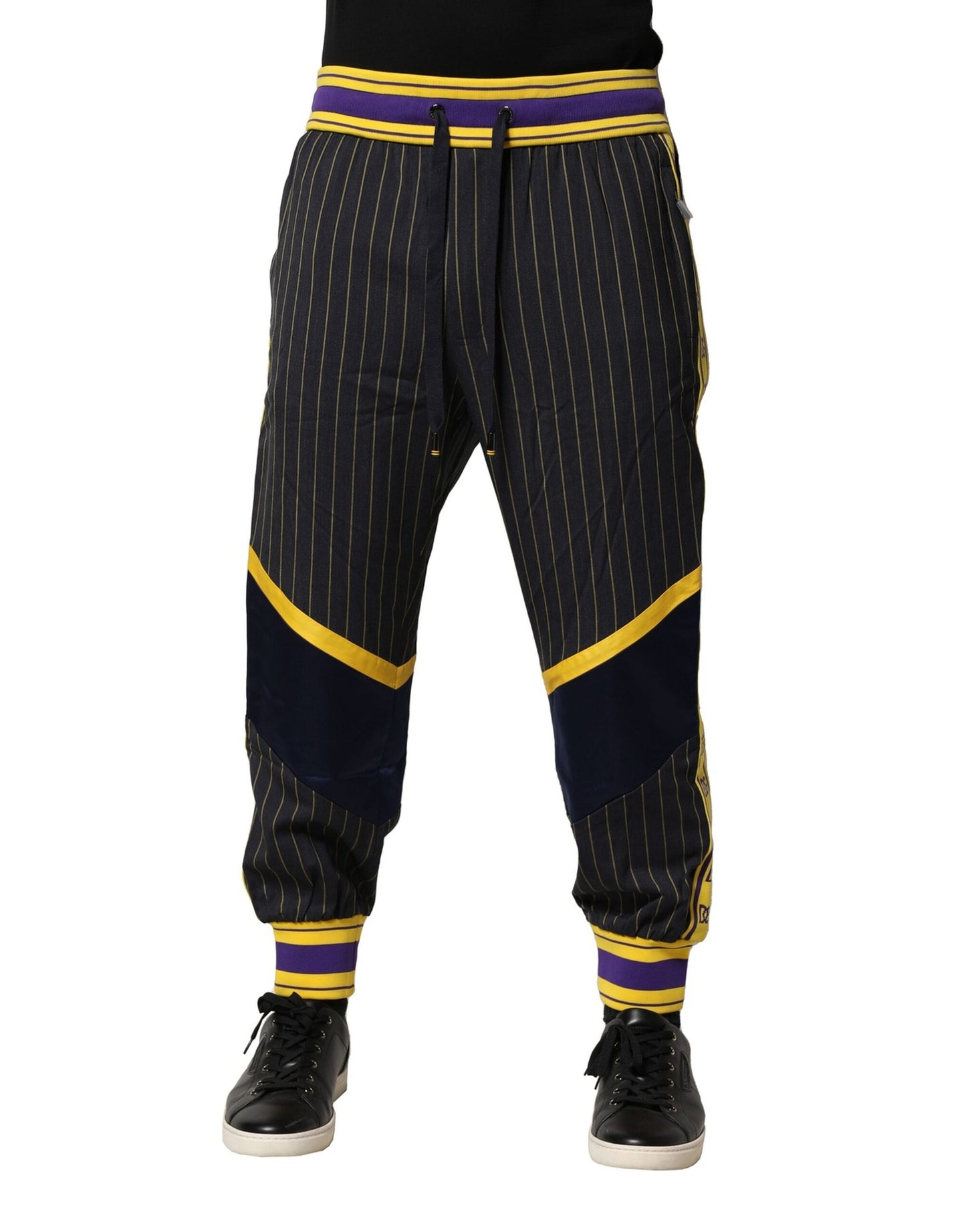 Dolce & Gabbana Multicolor Stripes Wool Jogger Pants Dolce & Gabbana