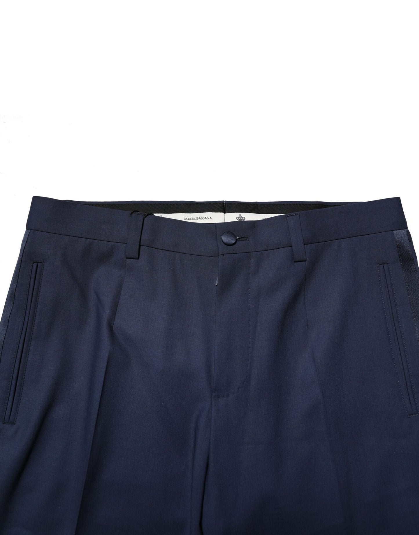Dolce & Gabbana Dark Blue Wool Dress Formal Pants Dolce & Gabbana