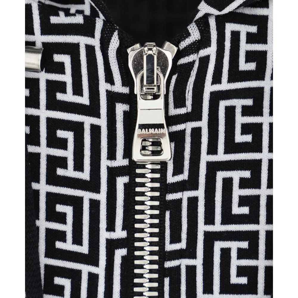 Balmain Black Cotton Sweater Balmain