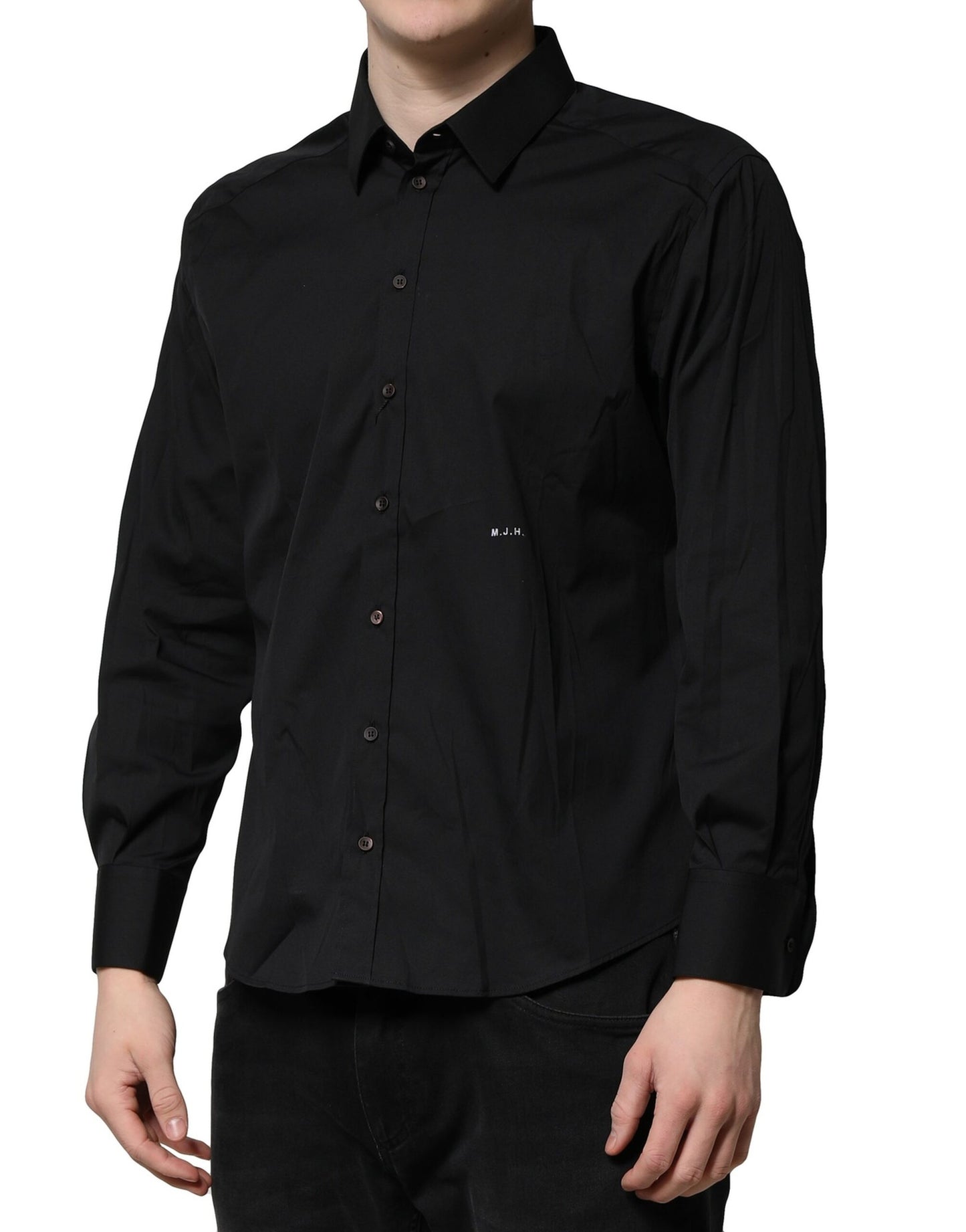 Dolce & Gabbana Black SARTORIA Cotton Formal Men Dress Shirt Dolce & Gabbana